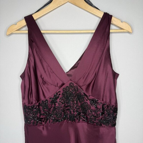 Vintage Donna Rocco 100% Silk Evening Holiday Party Dress Midi Sz 8 90s Y2K - Picture 2 of 8